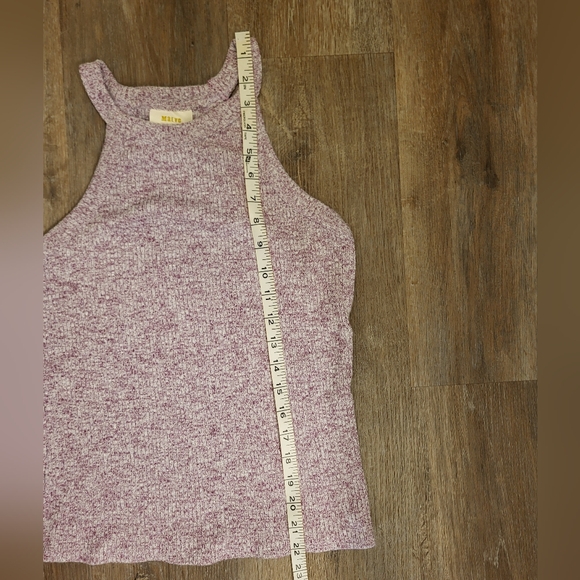 Anthropologie Maeve Harlan Knit Tank Raspberry Size Large - Picture 9 of 11
